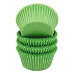 Mombake Premium Green Greaseproof Cupcake Cases Muffin Paper Baking Cups Standard Size, 100-Count