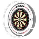 WINMAU Plasma Dartboard Light In Ice White – Ultimate Surround Dart Board Lighting – Slim Design LED Surround Ring for 360° Shadow-Free Illumination