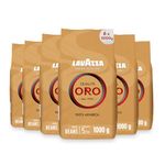 Lavazza Coffee Qualita Oro, Whole Beans, Bean Coffee, Pack of 6, 6 x 1000 g