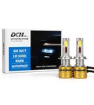 DCH IND H4/H19 400W LED Headlight Bulb for Car (Cool White LED Headlight, 6000K) with External CANBUS Ballast Driver, 02 years Replacement Guarantee (Car LED Headlights Bulb