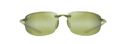 Maui Jim Unisex Hookipa Sunglasses, Shiny Transparent Light Green, 64-14-140