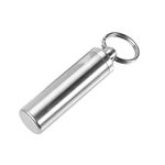 15mm Stainless Steel Waterproof Medicine Pill Box Case Bottle Holder Container Keychain