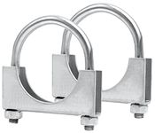 PALOZO 3 inch Muffler U-Bolt Clamps for 3" Diameter Exhaust Tail Pipe, Stainless Steel Exhaust U Clamp, Pack of 2