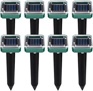 Solar Mole Repellent, 8 Pack Ultrasonic Mole Repellent Solar Powered, Waterproof Snake Vole Gopher Repellent for Garden & Yard (Green)