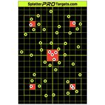 12x18 Splatter Targets. Made in Canada. Shots Burst with Bright Fluorescent Yellow Halo Upon Impact. Instantly See Your Shots.