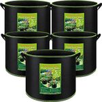 NACHLYNN 5-Pack 10 Gallon Grow Bags