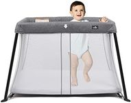 Babylo Liteway Lightweight Travel Cot - Grey Mélange