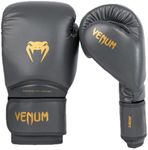 Venum, Contender 1.5 Boxing Gloves, Unisex Adult, 12 Oz, Grey/Gold