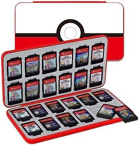 CUZKC Gran Capacidad De 24 Tarjetas Ns,Funda Para Nintendo Switch, Soporte Magnético Para Tarjetas De Juego, Funda Rígida Portátil Y Delgado Para Switch, Funda Para Tarjetas De Almacenamiento