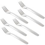 Parage 6 Pieces Stainless Steel Table Forks Set for Home & Kitchen, Fruit Fork, Dining Table, Shiny and Sturdy Handle Big Fork 18 cm, Silver