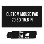 Custom Rectangle Mouse Pad 29.5x15.8 in Horizontal with Photo Text Personalized Gaming Mouse Pad Non-Slip Rubber Base Stitched Edge Desk Mat Customized Laptop Computer PC Mousepad for Gamer Office