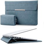 KALIDI 13.3-14 inch Laptop Stand Sleeve Case Faux Suede Leather for 13.3 13.5 13.6 14 inches MacBook Air Pro Retina 13"-14" Surface Pro with Pouch