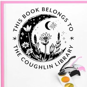 ExcelMark Personalized Book Embosser - Celestial (Round)