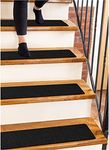 FINEHOUS Carpet Stair Treads Non-Slip 8 Inx30 In Dark Gray - (15-Pack) Runners for Wooden Steps