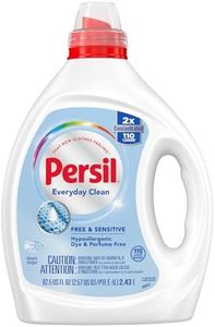 Persil Free & Sensitive Liquid Laundry Detergent, Unscented and Hypoallergenic for Sensitive Skin, 2X Concentrated, 82.5 fl oz, 110 Loads