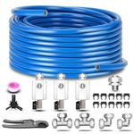 Howaoo Compressed Air Line Kit 3/4" x 100ft, Shop/Garage HDPE-Aluminum Air Line Kit for Connect Air Compressor, Compressed Air Piping System Install Kit Leak-Proof & Easy to Install