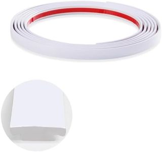 T-Shape Flexible Molding Trim, 10 Ft Peel and Stick Molding & Wall Trim, Self-Adhesive Decorative Strip, Self Adhesive Caulk Strip for Floor, Ceiling, Wall (White)