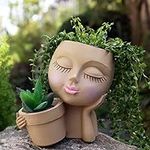 Dolkgy Face/Head Planters for Plant