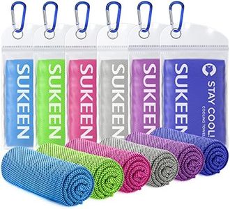 Sukeen Cooling Towels 6 Pack (40"x12"), Cooling Towels for Neck and Face, Quick Dry Sport Camping Cooling Towels, Cold Towel for Hot Weather