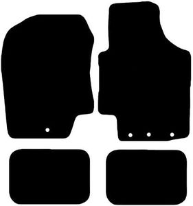 Carsio Tailored Black Carpet Car Mats for Hyundai i20 2009 to 2014-4 Piece Set