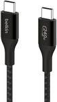 Belkin BoostCharge USB-C to USB-C Power Cable (2M, 6.6ft), Fast Charging Cable with 240W Power Delivery, USB-IF Certified, Compatible with MacBook Pro, Chromebook, Samsung Galaxy, iPad, & More - Black