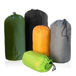 Frelaxy Stuff Sack Set 5-Pack (3L&5L&9L&15L&20L), Ultralight Ditty Bags with Dust Flap for Traveling Hiking Backpacking