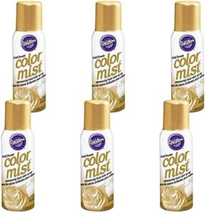 Wilton Gold Color Mist Shimmering Food Color Spray, Multipack of 6