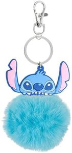 Peers Hardy - Porte-clés Disney Lilo et Stitch avec pompon bleu, bleu, Taille unique