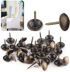 Furniture Decorative Tacks - Nailhead Trim Upholstery Brass Tacks, Thumb Tack Push Pins for Sofa, Chair, Bed and Other Furniture - 200Pcs