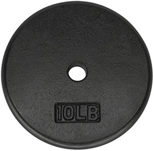 Yes4All Tri-Grip Handles Olympic Weight Plates/Cast Iron Weight Plates, Suitable for Barbell Exercises, Strength, Flexibility Training - 35lb (Set 4pcs)