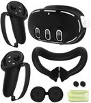 Silicone Cover Set Compatible with Oculus/Meta Quest 3, VR Accessories Protective Cover Includes Controller Grips, Front Shell Headset Cover and Face Cover, Lens Protector, Gift for Christmas