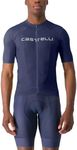 Castelli Men’s Elements Jersey for Road and Gravel Biking l Cycling, Belgian Blue/Ivory, Large