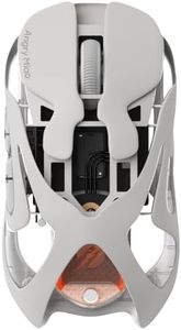 Angry miao AM Infinity Mouse Dual 8K Polling 1.2s Hot-Swap Battery, Wireless Programmable for Gaming, 49g Metal Ultralight Hollow Design, 30000 DPI PAW3950 Laser Sensor, 2.4G/Bluetooth/Wired – White