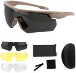 ToopMount Tactical Eyewear Anti Fog, ANSI Z87.1 Shooting Glasses with 3 Interchangeable Lens UV400 Protection Airsoft Goggle