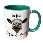 Personalised Name Funny Farm Animal Cow Legend - Dairy Mug - Gift for Farmers and smallholders - Country Living - Farmhouse Decor and Homeware (Yellow)