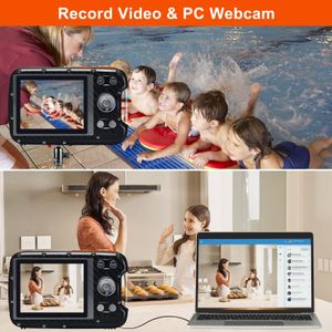 Waterproof Digital Camera 30MP – 17FT Underwater, 32GB Card, Fill Light