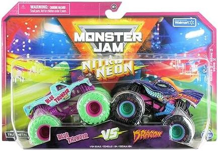 Monster Jam 2023 Nitro Neon Series 2-Pack Blue Thunder vs Dragon