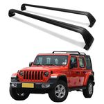 Grandroad Auto Roof Rack Cross Bars Fit for 2007-2024 Jeep Wrangler JK JL Gladiator JT(4 Doors Hard Top), Aluminum Jeep Roof Rack for Kayak Cargo Carriers Luggage, Easy to Install and Less Noise