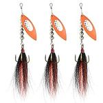 Dr.Fish 3 Pack Musky Spinners, Buck