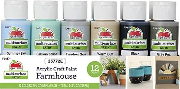 Apple Barrel 23772E Farmhouse Paint Set, 12