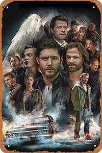 Supernatural Classic TV Show Poster Metal Poster Tin sign Vintage Home Wall Art Decor Metal Signs 12x8inch