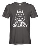 Cybertela Men's Best Dad in The Galaxy T-Shirt (Charcoal, 2X-Large)