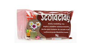 Scola ADC1KG40 AIR Hardening Clay 1KG Terracotta