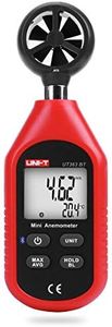 UNI-T Bluetooth Wind Speed Meter, UT363BT Handheld Mini Digital Anemometer with Thermometer and Max/Min for Weather Data Collection and Outdoors Sports Windsurfing Sailing with Backlight LCD Display