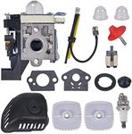 Mikatesi SRM 225 Carburetor Tune Up Kit for Echo SRM225 GT225 GT225i PE225 PAS225 SHC225 PPF225 SRM225i SRM225SB SRM225U GT225L GT225SF PPF235ES PPT235ES SHC225S Trimmer Weedeater Engine Parts Carb