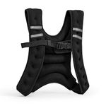 Tone Fitness Weighted Vest, 12 Lbs, Dark Black