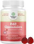 Sugar Free Vitamin B12 1000 mcg Gummies - Vegan B12 Gummies for Adults Energy Focus Immunity and Nerve Support - Vitamin B12 Gummies for Adults - Kosher Non GMO Gluten Free & Vegan (45 Servings)