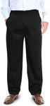 Pembrook Mens Elastic Waist Pants for Seniors - Adaptive Mens Pants for Elderly | Elastic Waist Pants for Men, Black, Small