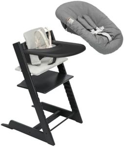 Stokke Tripp Trapp High Chair with Tray + Cushion, Black Nordic Grey