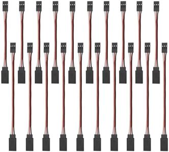 VGOL 20PCS 3Pin Servo Extension Lead Male to Female Servo Extension Cable Model Aircraft Connection Cable Compatible with Futaba Compatible with JR servo 10cm 15cm